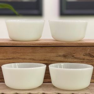 ▪️4 Milk Glass Custard Dishes▪️